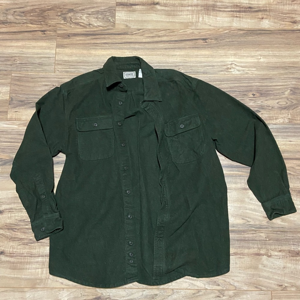 Schmidt Workwear Vintage Button Down Fleece Sz Lg